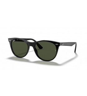 Ray-Ban RB2185 Wayfarer II Classic L (55 - 18) med Grønne linser og Svart frame Solbriller