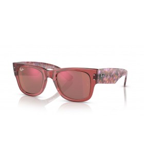 Ray-Ban RB0840S Mega Wayfarer M (51 - 21) med RÃ¸de linser og Rosa frame Solbriller