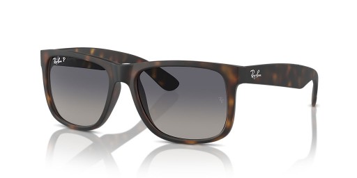 Okulary przeciwsłoneczne Ray-Ban RB4165 Justin Classic S (54-16) z niebieskimi soczewkami i черепаховой oprawce