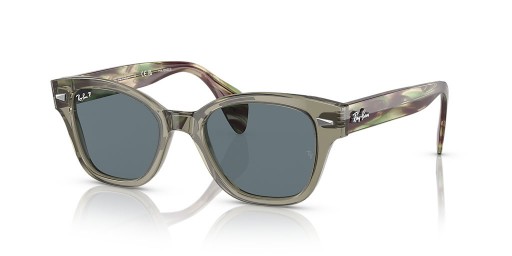 Okulary przeciwsłoneczne Ray-Ban RB0880S L (52-19) z niebieskimi soczewkami i zielonej oprawce