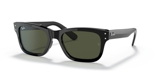 Okulary przeciwsłoneczne Ray-Ban RB2283 Burbank XL (55-20) z zielonymi soczewkami i czarnej oprawce