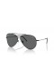 Okulary przeciwsłoneczne Ray-Ban RBR0101S Lenny Kravitz X Aviator Reverse XXL (62-11) z szarymi soczewkami i czarnej oprawce