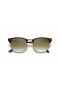 Okulary z lampą błyskową Ray-Ban Clubmaster RB3016 L (51-21) z zielonymi soczewkami i черепаховой oprawce