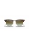 Okulary z lampą błyskową Ray-Ban Clubmaster RB3016 L (51-21) z zielonymi soczewkami i черепаховой oprawce