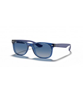 Okulary przeciwsłoneczne Ray-Ban RB9052S New Wayfarer Kids S (48-16) z szarymi soczewkami i niebieskiej oprawce