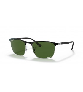 Okulary przeciwsłoneczne Ray-Ban RB3686 Chromance XL (57-19) z zielonymi soczewkami i czarnej oprawce