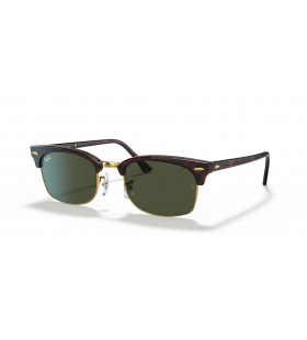 Okulary przeciwsłoneczne Ray-Ban RB3916 Clubmaster Square Legend Gold M (52-21) z zielonymi soczewkami i черепаховой oprawce