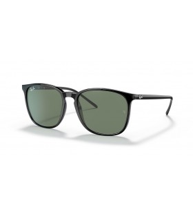 Okulary przeciwsłoneczne Ray-Ban RB4387F M (55-18) z zielonymi soczewkami i czarnej oprawce