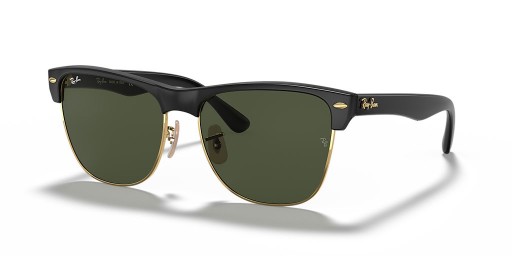 Ray-Ban RB4175 Clubmaster Oversized L (57 - 16) with Green lenses and Black frame Sunglasses