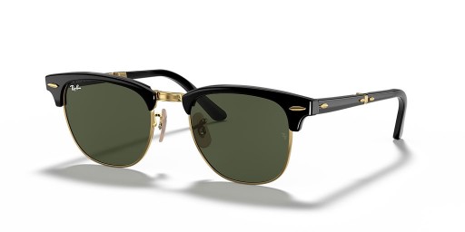 Ray-Ban RB2176 Clubmaster Pliere L (51 - 21), cu lentile Verzi și Negre, ochelari de Soare cadru