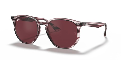Ray-Ban RB4306 L (54 - 19) cu Violet lentile și ochelari de Soare rama Rosie