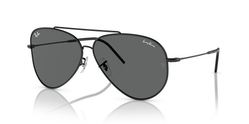 Ray-Ban RBR0101S Lenny Kravitz X Aviator Inversă XXL (62 - 11) cu lentile Gri și Negru cadru ochelari de Soare