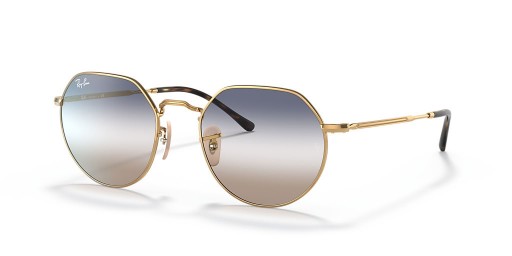 Ray-Ban RB3565 Jack L (53 - 20), cu lentile Transparente și ramă de Aur, ochelari de Soare