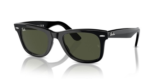 Ray-Ban RB2140 Original Wayfarer Clasic L (50 - 22), cu lentile Verzi și Negre, ochelari de Soare cadru