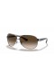Ray-Ban RB3386 XXL (67 - 13), cu lentile Maro si rama de Argint ochelari de Soare