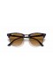 Ray-Ban RB3016 Clubmaster Fleck L (51 - 21), cu lentile Maro si Maro cadru ochelari de Soare
