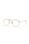 Ray-Ban RB3548 Hexagonale Albastru-Lumina Clar M (51 - 21), cu lentile Transparente și ramă de Aur, ochelari de Soare