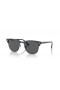 Ray-Ban RB3016 Clubmaster Classic M (49 - 21), cu lentile Gri și Negru cadru ochelari de Soare