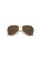 Ray-Ban Aviator rb3025-Gradient XL (58 - 14), cu lentile Maro și de Aur cadru ochelari de Soare