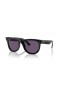 Ray-Ban RBR0502SF Wayfarer Inversă M (53 - 20) cu Violet lentile si rama Neagra ochelari de Soare
