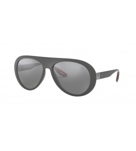 Ray-Ban RB4310M Scuderia Ferrari Collection L (58 - 16) cu Argint lentile și ochelari de Soare cadru Gri
