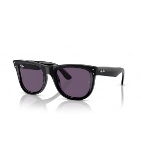 Ray-Ban RBR0502SF Wayfarer Inversă M (53 - 20) cu Violet lentile si rama Neagra ochelari de Soare