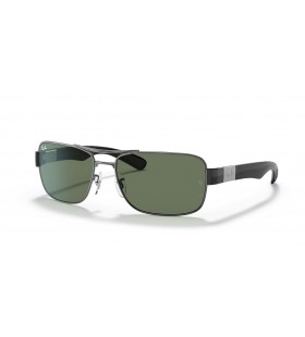Ray-Ban RB3522 XXL (61 - 17) cu lentile Verzi și Argint cadru ochelari de Soare