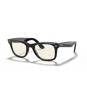 Ray-Ban Wayfarer RB2140 Clar Evolua L (50 - 22), cu lentile Gri și Negru cadru ochelari de Soare