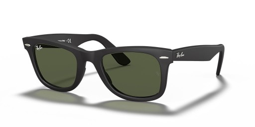 Ray-Ban RB2140F Pôvodné Pútnika Classic L (52 - 22) s Zelené šošovky a Čierny rám slnečné Okuliare