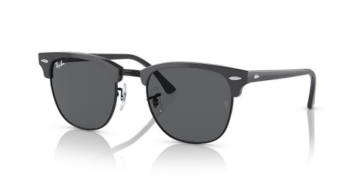 Ray-Ban RB3016 Clubmaster Classic L (51 - 21) s Šedé šošovky a Čierny rám slnečné Okuliare