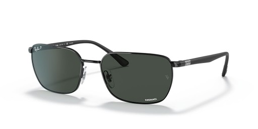 Ray-Ban RB3684CH Chromance XL (58 - 18) s Šedé šošovky a Čierny rám slnečné Okuliare
