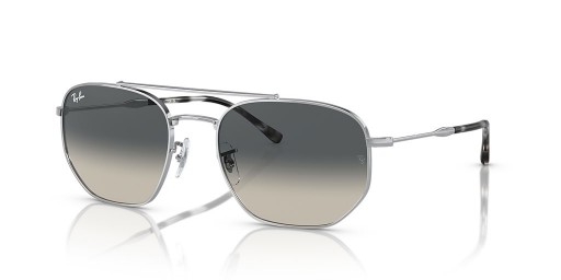 Ray-Ban RB3707 XL (57 - 20) s Šedé šošovky a Strieborný rám slnečné Okuliare