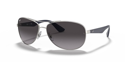 Ray-Ban RB3526 L (63 - 14) s Šedé šošovky a Strieborný rám slnečné Okuliare