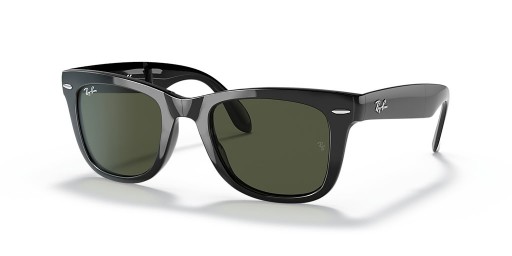 Ray-Ban RB4105 Pútnika Skladacie Classic L (50 - 22) s Zelené šošovky a Čierny rám slnečné Okuliare
