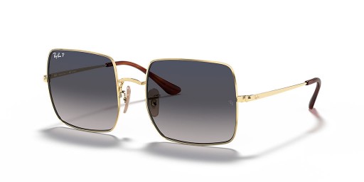 Ray-Ban RB1971 Námestie 1971 Classic L (54 - 19) s Modrým šošovky a Zlato rámom slnečné Okuliare