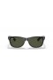 Ray-Ban RB2132F New Wayfarer Classic M (55 - 18 rokov), Zelené šošovky a Čierny rám slnečné Okuliare