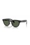 Ray-Ban RW4009F Ray-Ban | Meta Nízky Most Fit Headliner L (51 - 23) s Zelené šošovky a Čierny rám slnečné Okuliare