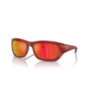 Ray-Ban RB4405M Scuderia Ferrari Kolekcia XL (59 - 19) s Orange šošovky a Čierny rám slnečné Okuliare