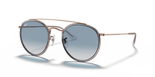 Ray-Ban RB3647N 라운드 더블 Bridge M(51-22 일)색으로 렌즈 및 프레임 구리 선글라스