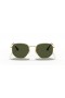 Ray-Ban RB3548N 각형 플랫 렌즈 M(51-21)그린 렌즈 및 프레임이 금 선글라스