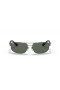 Ray-Ban RB3445XL(64-17)녹색 렌즈와 은색 구조 색안경