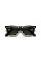 Ray-Ban RB2140F 원 Wayfarer Classic L(52-22 일)녹색 렌즈 및 프레임 검 선글라스