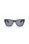 Ray-Ban RB0840S 메가 Wayfarer 여름 캡슐 M(51-21)색으로 렌즈와 거북이는 프레임 선글라스