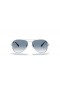 Ray-Ban RB3025 억만 장자 그라데이션 M(55-14)으로 렌즈 블루와 은색 구조 색안경
