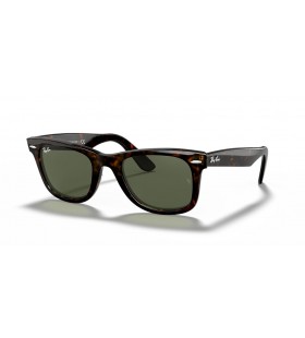 Ray-Ban RB2140F 원 Wayfarer Classic L(52-22 일)녹색 렌즈와 거북이는 프레임 선글라스