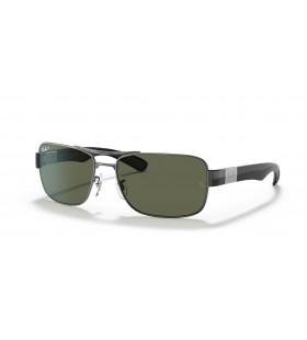 Ray-Ban RB3522XXL(61-17)녹색 렌즈와 은색 구조 색안경