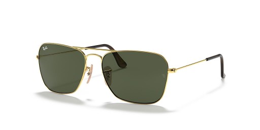 Sunčane naočale Ray-Ban RB3136 Caravan XL (58-15) sa zelenim staklima i zlatni okvir