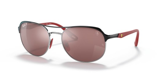 Sunčane naočale Ray-Ban RB3685M Scuderia Ferrari Collection XL (58-19) s ljubičastom leće i crni okvir