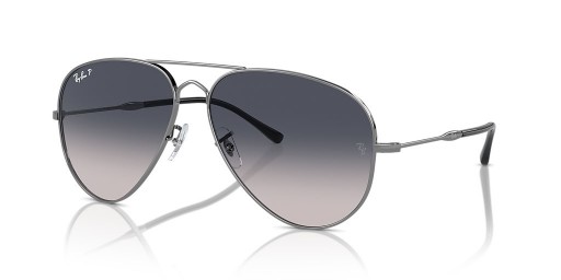 Sunčane naočale Ray-Ban RB3825 Old Aviator XXL (62-14) s plavim staklima i srebrni okvir