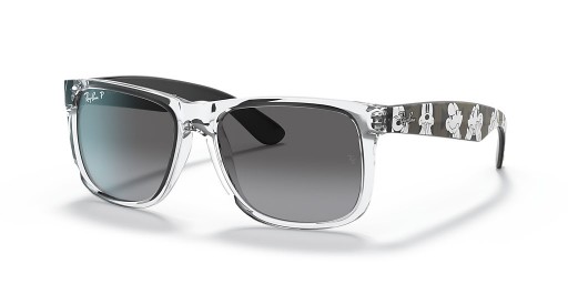 Sunčane naočale Ray-Ban RB4165 Justin Mickey A21 S (54-16) sa sivim staklima i transparentan okvir